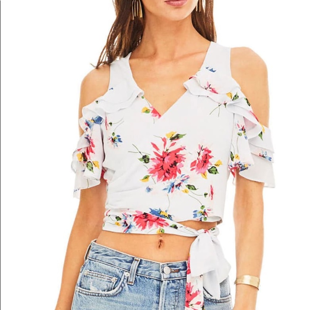 NWT ASTR Lauren Wrap Crop Top